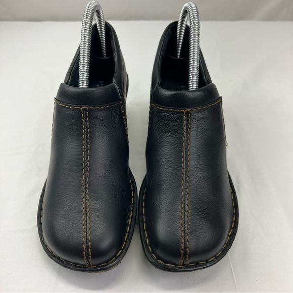 Born Concepts Brown Leather Slip On Clogs Women’s 7.5   W31279 CQG9 - Picture 2 of 8